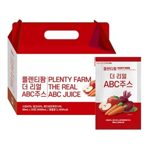 놓치면 후회할 더 리얼 ABC주스 80ml x 100팩 베스트5