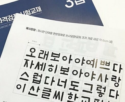 놓치면 후회할 캘리그라피자격증 베스트5